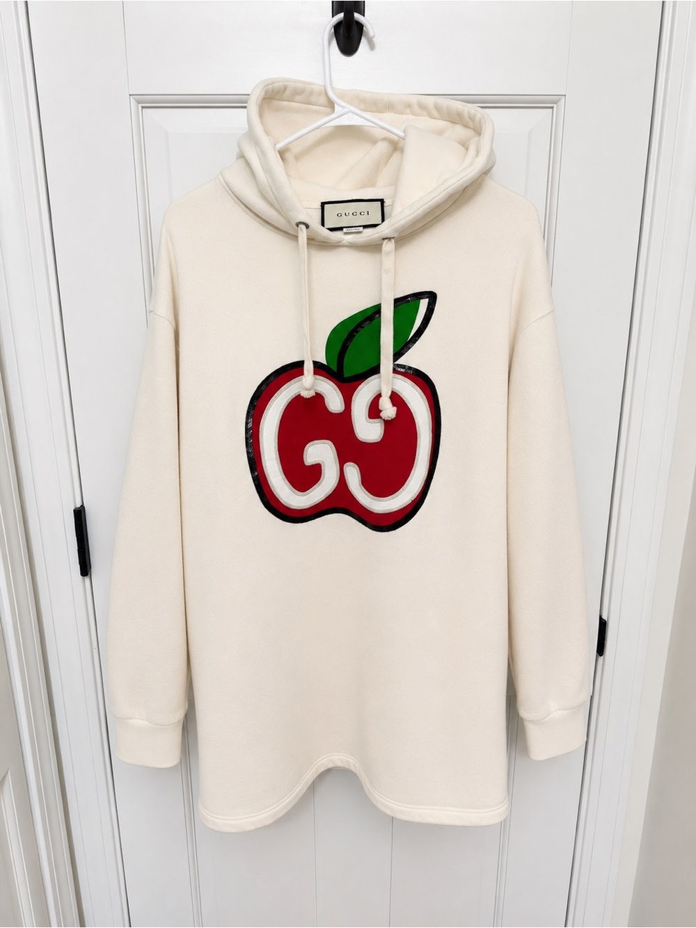 Authentic Gucci GG Apple Hooded Sweatshirt from Cruise 2020 Collection